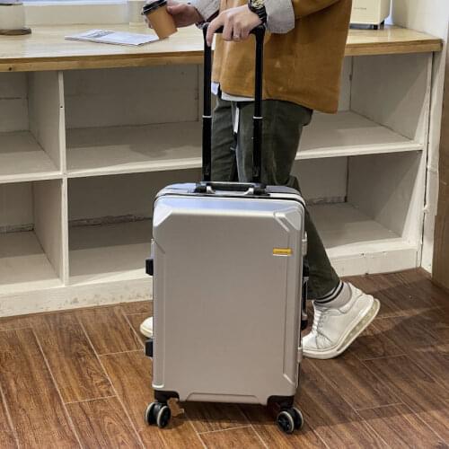 Luxury Luggage men aluminum frame universal wheel trolley suitcase 20-inch password boarding luggage 24 women travel suitcase
