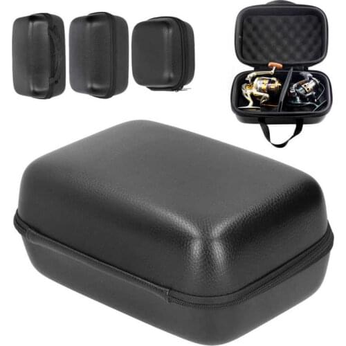 Fishing Reel Bag Shockproof Waterproof Spinning Reel Case Cover PU Leather Fishing Reel Protector Fishing Tackle Storage Case
