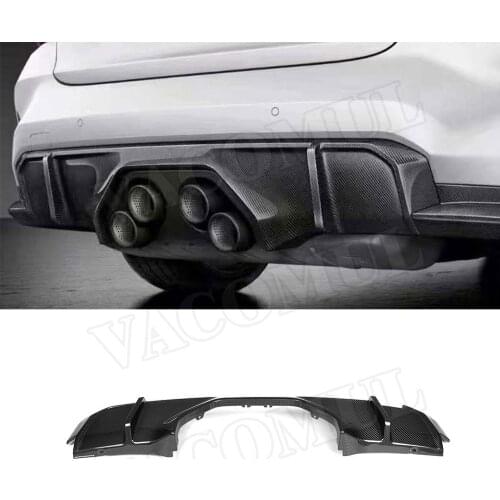 Rear Bumper Guard Dry Carbon Fiber Rear Diffuser Lip Spoiler Rear Diffuser for BMW 3 Series 4 Series G80 G82 G83 M3 M4 2021