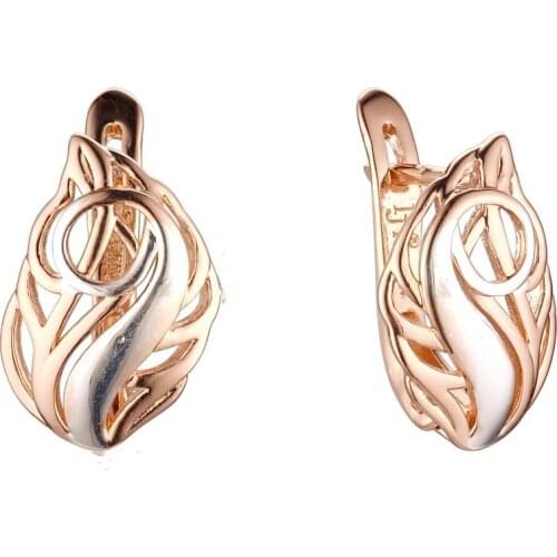 Women Earring Wholesale Jewelry Factory Direct Femme Jewellery Rose Gold Color Women Accessories Luxury Design Girls Earring