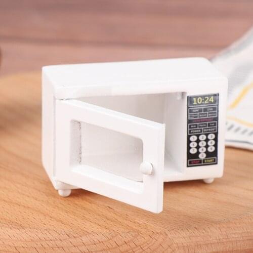 1 Pc 1/12 DollHouse Miniature Microwave oven Home Kitchen Model Accessory Kids Toys