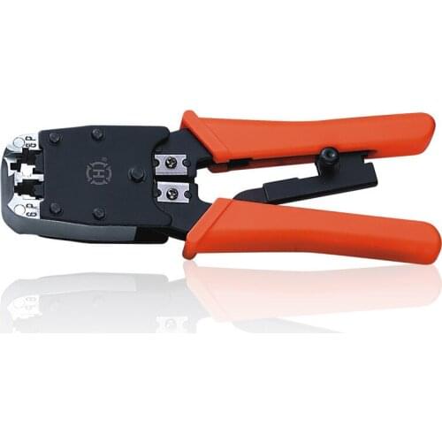 1pcs Aluminium Alloy Portable Ethernet Network Cable Crimper Telephone Line Wire Crimping Pliers Ratchet Hand Tool