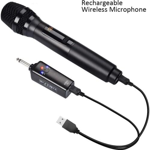 2Pcs K380S Portable Wireless Mic Karaoke KTV Party Music Singing Microphones Wireless 10 Channels Power Saving