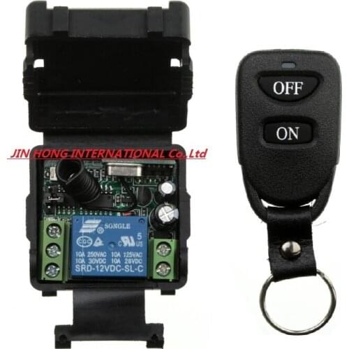 2016 New 2 button ON/OFF remote DC12V 1CH switches garage door ,Learning code switch for LED lamp