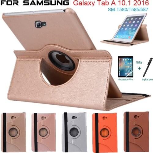 360 Rotating Case for Samsung Galaxy Tab A 10.1 2016 SM-T580 SM-T585 T580 Stand Cover PU Leather Case for Samsung Tab A6 10.1