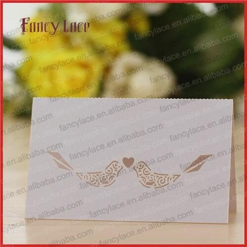 50pcs New Arrival Laser Paper Birds Place Cards Table Decoration Invitation Cards For Family Party Event Supplies