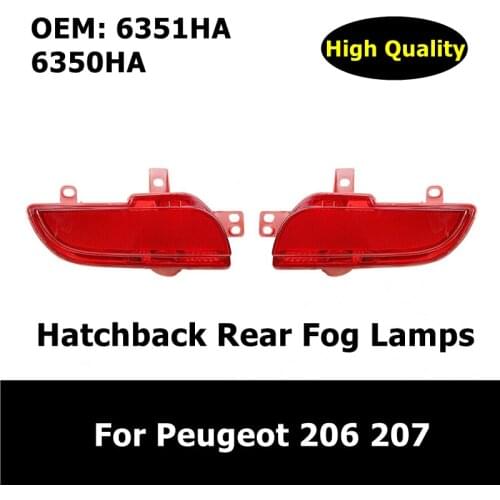 6351HA 6350HA Automobile Hatchback Rear Fog Lamps For Peugeot 206 207