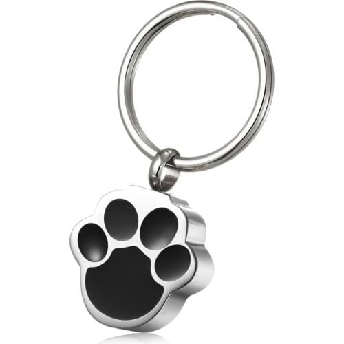 Pet Urn Pendant Cremation Keychain Stainless Steel Memorial Keepsake Ashes Jewelry Key Chain