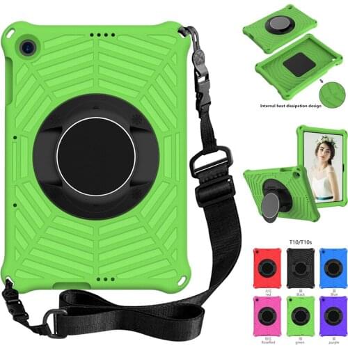 360 Rotatable Kickstand EVA Case for Huawei Matepad T10 T10S Kids Case Enjoy Tablet 2 10.1 Shockproof Cover with Shoulder Strap