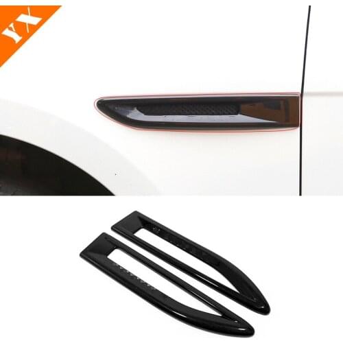 For Jaguar E-PACE 2018 2019 2020 Car accessories ABS Black Fender Side Air Conditioner Outlet AC Vent Decoration Cover Trim 2pcs