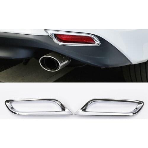 For Toyota Camry 8th XV70 2018 ABS Plastic Chrome Car Back Frame Rear Fog Light Decoration Lamp Covers Trim car styling