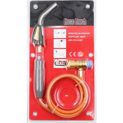 1PC 1.5m Hose Torch Operates On Propane,Propylene,MAPP,And LPG Gases Braze Welding Torch Self Ignition connection Torch Hand
