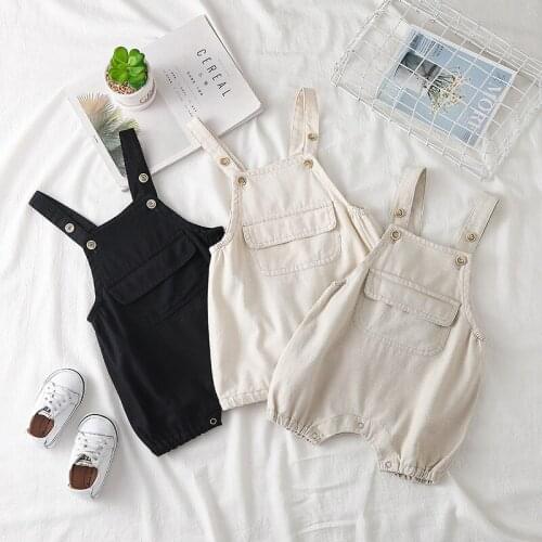 Toddler Baby Jumpsuits 2021 New Summer Girls Boys Infant Big PP Overalls Cute Cotton Casual Loose Kids Overalls Baby Short Pants