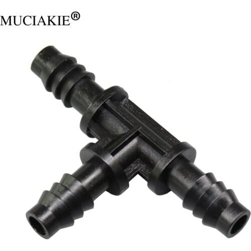 MUCIAKIE 12PCS Garden 8/11 Hose Barb Tee Quick Connector Drip Irrigation Water Splitter 3/8 3-Way Water Divider Watering Tool