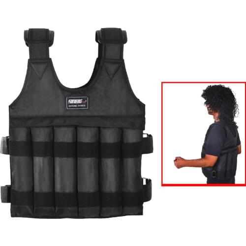 50 kg Loading Adjustable Weight Vest Weighted Training Exercise Workout Sports Boxing Fitness Outdoor (Weights Not Included)