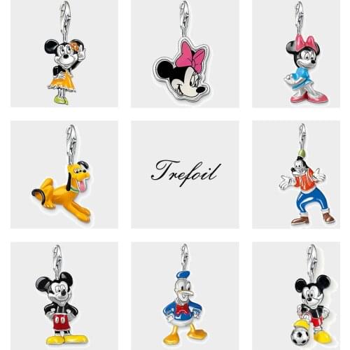 Mouse Dog Duck Charm,Europe Jewelry 925 Sterling Silver Trendy Gift For Women Men Fit Bracelet Necklace Choker 2019 Brand New