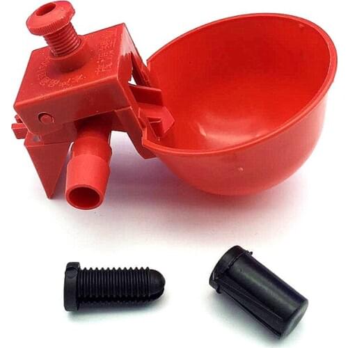 Quail Waterer Animal Feeders Automatic Bird Coop Feed Poultry Chicken Fowl Drinker Water Drinking Cups Red