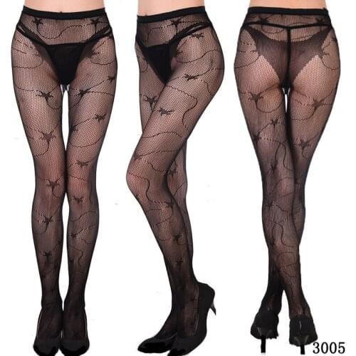 Sexy Embroidery Mesh Fishnet Pantyhose Women Garter Belt Tights Slim Pantyhose In A Grid Stockings Women Pantyhose Thigh High