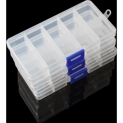Plastic Storage Box Organiser Case Compartment Adjustable Container for Craft Nail Fuse Jewelry Box Beads Pill Screw Organizador