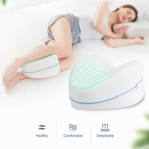 Body Memory Cotton Leg Pillow Home Foam Pillow Sleeping Orthopedic Sciatica Back Hip Joint for Pain Relief Thigh Leg Pad Cushion