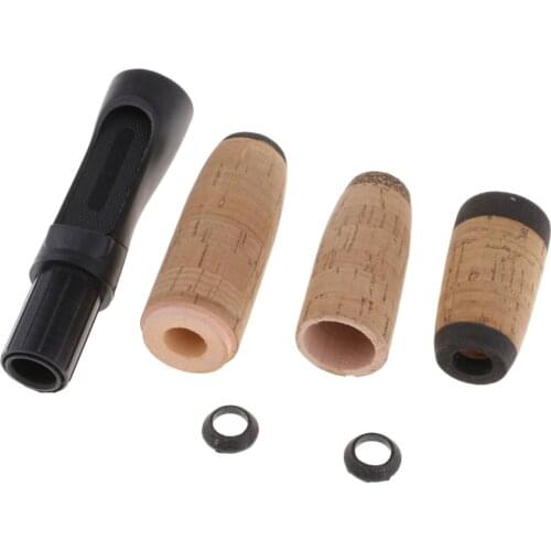 Portable Fishing Reel Seat Baitcast Spinning Rod Handle Cork Grip for DIY Fishing Rod Building Repair Tackle