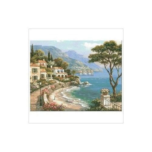 Embroidery Package High Quality Seaside Villa Cross Stitch Kits