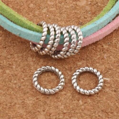 Twist Circle Rondelle Beads 9.6x9.6mm 145PCS Zinc Alloy Spacers Jewelry Findings L757