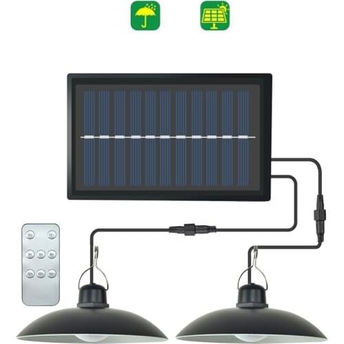 Retro Lampshade Waterproof Solar Pendant Light Outdoor Indoor Solar Lamp Cable Suitable for courtyard garden Camping Lamp 3/6M c