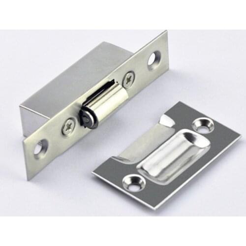 High-quality Hidden Stainless Steel Door Latches Cupboard Cabinet Roller Latch Lock Wooden Door Stops Home Furniture Hardware