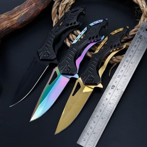 Tactical High Hardness Folding Knife Field Survival Multifunction Pocket Knife Self-defense Outdoor Folding Knife Cold Weapon