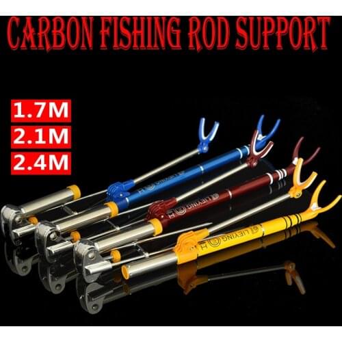 New fishing rod special carbon fiber telescopic rod bracket holder 7 section 1.7M 2.1M 2.4M telescopic fishing rod bracket