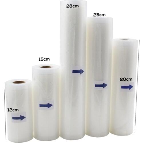 Vacuum Bags for Food Kitchen Vacuum Fresh-keeping Bag 12+15+20+25+28*500cm Roll/lot Vacuum Sealer Resistant Plastic Bags
