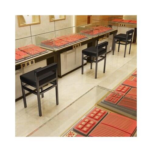 Stainless steel jewelry chair, back rest, bar chair, high leg stool, Cashier stool, Front desk, European bar chair