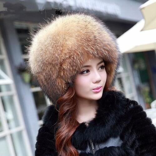 Winter Hats for Women 100% Fox Caps Autumn Streetwear Bonnet Womens Warm Fur Hat with Ears Gorros Mujer Invierno MY806