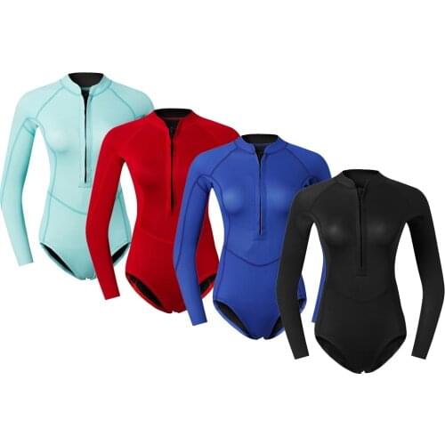 UV Protection (UPF 50+ ) Women Wetsuit Breathable Skinny Winter Swimwear One Piece Rash Guard Swimming Briefs