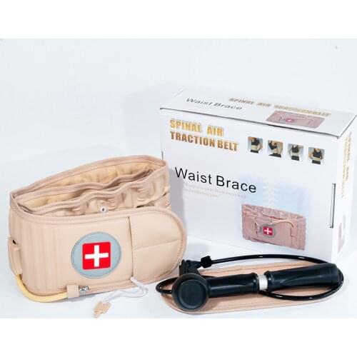 1set Waist Air Traction Brace Belt Spinal Lumbar Support Back Relief Belt Backache Pain Relief Massager Physio Decompression