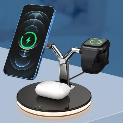 1 Piece 3 In 1 Magnetic Wireless Charger Stand Fast Charging Dock Station 970 Wireless Charger Stand