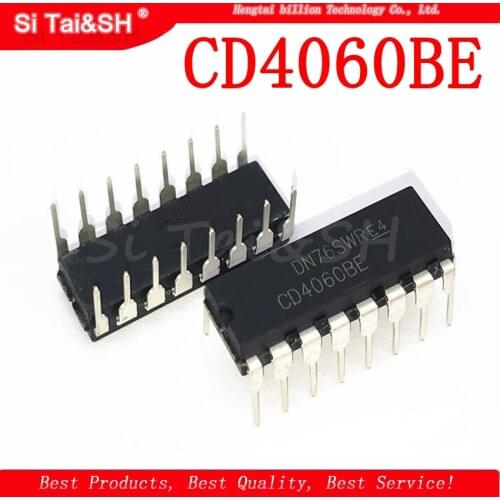 10PCS CD4060BE DIP16 CD4060 DIP 4060BE DIP-16 new and original IC 14-level binary serial count