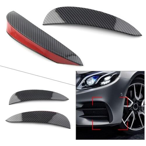 2Pcs Car Front Bumper Spoiler Side Fog Light Canard Vent Flaps For Mercedes Benz W213 E-Class W213 E200 E300 E350 2016-2020