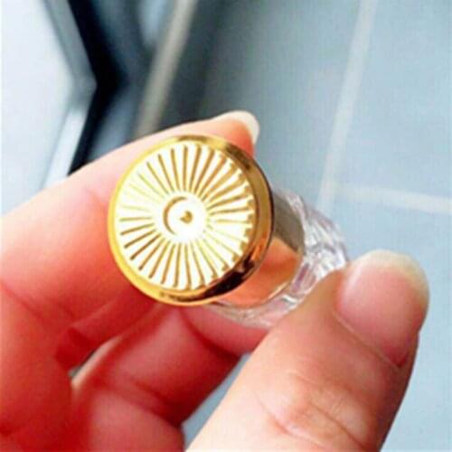 3ml Roller Ball Bottle Essential Oil Packing Container Mini Perfume Vial Clear Cosmetic Containers Refillable 25pcs/lot Golden