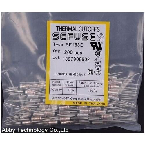 Free shipping 5PCS SF188E SEFUSE Cutoffs NEC Thermal Fuse 192C 192 Degree 10A 250V