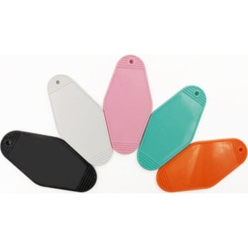 10Pcs Custom Plastic Acrylic Glitter Keychain Print LOGO Acrylic Charm Keychain Motel Hotel Key Tag Keychain