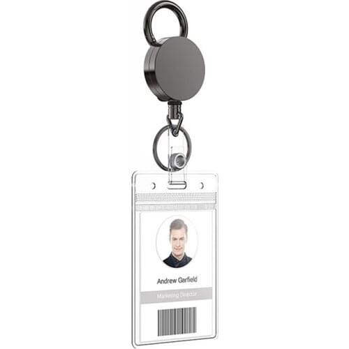 ID Card Holder Business Card Holder Metal Badge Holders Nursing Extendable Keychain Case For Badges ID Card Man Card holder