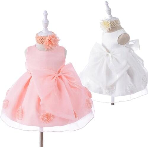 Girl Baby Christening Gown Dress First 1st Birthday Dress Party Girl Baby Clothing Toddler Clothes Infant Vestido