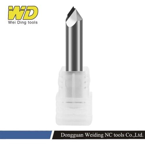 CNC carbide Chamfering milling cutter 90 degree PCD Chamfer Cutter Diamond Engraving tool For processing aluminium alloy