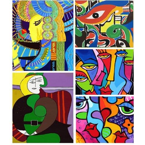 Painting By Numbers Abstract Pattern Drawing On Canvas HandPainted Gift Picture By Number animal Kits Home Decoration
