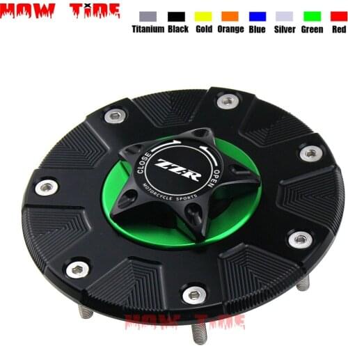 Gas Fuel Tank Cover for Kawasaki ZX600 ZZR600 ZZR1100 ZX1100 Motorcycle Accessories CNC Aluminum Oil Cap Motorbike