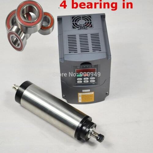 ER11 cnc spindle 0.8kw water cooled SPINDLE MOTOR for milling machine & 1.5kw frequency INVERTER motor speed controller vfd