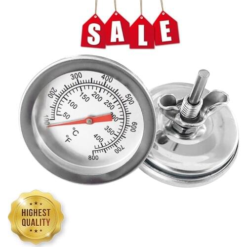 Stainless Steel BBQ Smoker Grill Temperature Gauge Barbecue Thermometer Cooking Food Probe Household Grill Oven Kitchen Tools