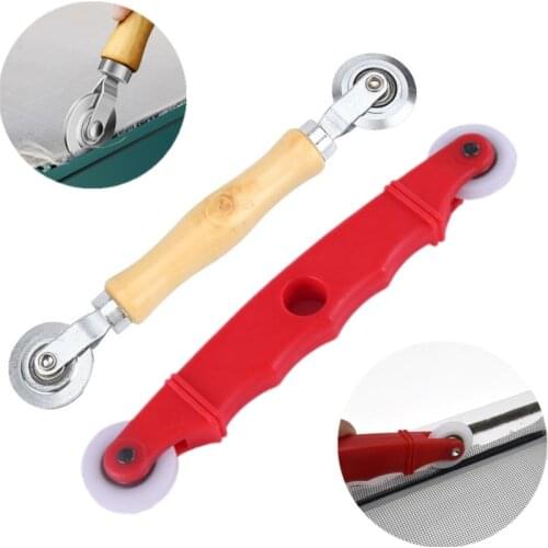 Stainless Steel /Rubber Gauze Wheel Window Install Tool Screen Door Window Installation Hand Spline Roller Rolling Tool for Home